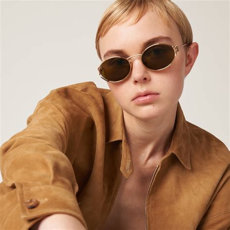 miu miu smu52q|Loden Lenses Miu Miu Logo Sunglasses .